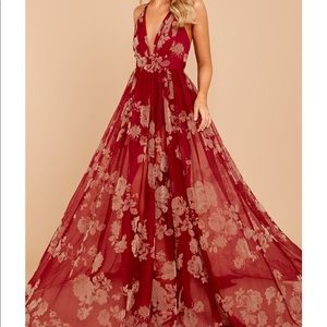 Wine Evening Gown
